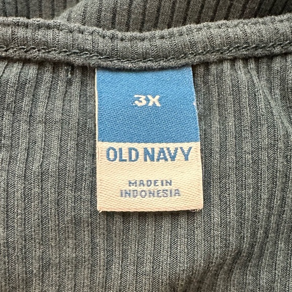 Old Navy Ribbed T-shirt style Teal Sleeveless Button-Down Maxi Dress 3X - Picture 4 of 4